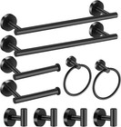 10 Pcs Bathroom Hardware Set Wall Mounted Bath Towel Bar Toilet Paper Holder