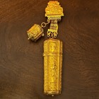 Antique 18th Century French Gilt Metal Equipage  Etui And Chatalain Rare Read 