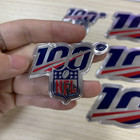 Official Nfl Silver 100th Anniversary Season Vapor Shield Plastic Patch Iron On