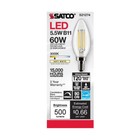 Satco S21274 - 5 5 Watt B11 Led E12 Clear Light Bulbs - 3000k  6 Or 24 Pack 
