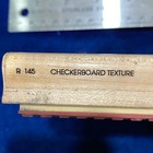 Dots Large Checkerboard Texture Rubber Stamp  Wood Mounted Background R 145