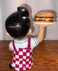 8 Inch Vintage Big Boy Piggy Coin Bank Plastic W stopper 1999