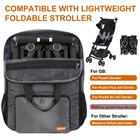 Stroller Travel Bag Compatible Gb Pockit Air Plus Lightweight Backpack Grey