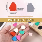 100pcs Sew On Acrylic Irregular Crystal Mirror Pieces With Holes Red
