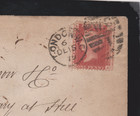 Qv Gb 1879 1d Penny Red Cover Plate 224 To Ec London Red Cds London Backstamps