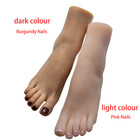 Knowu 1pair Silicone Feet Model Jewelry Display Female With Bone 23cm Two Colors