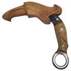 Lot 2  Karambit Knife Eagle Claw Blade Wood Handle Kerambit Handmade Indonesia