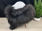 Genuine Icelandic Sheepskin Rug Long Fur Black Rug Super Soft Sheepskin Rug Sale
