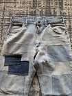 Vintage 70s Lee Riders Distressed Patchwork Denim Jeans 33w 31l Scovill Zipper