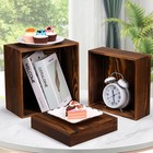 Birdock 6-pack Wooden Risers Display Stands Rustic Wood Cake And Cupcake Stands