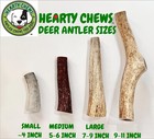 Hearty Chews Premium 100  Organic Deer   Elk Antler Chews Dog Bone Puppy Treat