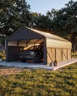 12x20 Ft Metal Carport Enclosed  heavy Duty Outdoor All-weather Shed Car Shelter