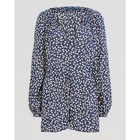 Polo Ralph Lauren Blue Floral Crepe Romper Size 8 New Jumpsuit