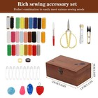 Sewing Kit Wooden Sewing Box With Accessories Retro Wooden Sewing Basket Repa   