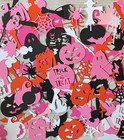 Pink Halloween Confetti Table Decorations Bats Ghosts Birthday Decorations 100pc