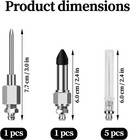 Grease Gun Needle Tip Kit 7 Pcs  5pc Grease Gun Needle Tip Mouth  1pc Rubber Ada