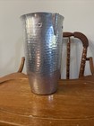Vintage Aluminum Pitcher With Hammered  1960s  9 1 2    Tall X 8   