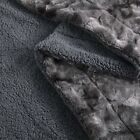 Chezmoi Collection Cozy Soft Faux Wolf Fur Throw Blanket W  Plush Sherpa Fleece