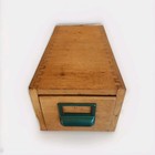 Globe Wernicke Dove Tailed Oak One Drawer Index Card Index File Cabinet Vintage
