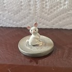 Vintage Pewter Collectible White Bunny 