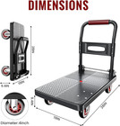 Heavy-duty Foldable Push Cart Dolly - 660 Lbs Capacity With Silent Wheels