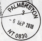 Palmerston 3  Northern Territory 0830 Postmarked Cover Dated -6 Sep 2018