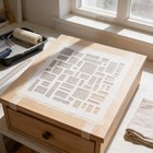 Squares Pattern Stencil  Reusable Stencil For Painting  2059