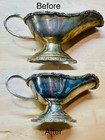 Antique Unmarked Silver Gravy Boat 350 Grams Solid As Is Needs Cleaning