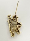 Vintage Winnie The Pooh Stringing Christmas Lights Stamped Disney Pin B855