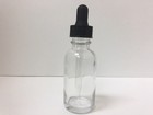 24 Pack - 1oz Clear Boston Round Glass Bottles With Glass Droppers 30ml Bottle