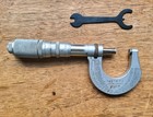 Vintage L  S  Starrett No  221 Precision Outside Micrometer 0-1  W wrench Usa 