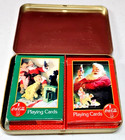 Coca-cola Christmas Santa Nostalgic Set Of Playing Cards - Metal Collector s Box