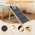 4 Step Folding Wooden Dog Ramp For High Bed Adjustable Pet Ramp Non-slip Stair