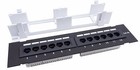 Cnaweb 12 Port Vertical Cat5e 110 Rj45 Network Patch Panel 568a 568b W bracket