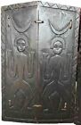 Pair Taiwanese Paiwan Tribal Shields    late 19th Century    tied 2 Plank Roof Shape