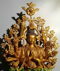 24 2   Old Tibet Bronze Gold 18 Hands Maha Cundi Mother Goddess Buddha Statue