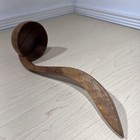 Vintage Hand Carved Wood Ladle Rustic Primitive Decor 10 5 Inches
