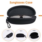 Portable Sunglasses Eyeglasses Case Protector Zipper Hard Shell Box W belt Clip