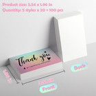 Thank You Cards Small Business  100 Pcs 5 Styles Thank You Cards For Retail Stor