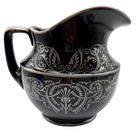 Antique Art Deco Black Amethyst With Sterling Silver Overlay Water Pitcher 8 