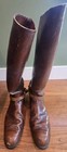 Vtg Antique Military Brown Leather Cavalry Riding Boots Wwl Usa Spurs Pulls Sz 9