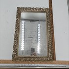 Vintage Large Ornate Filigree Roses Rectangular Gold Mirror Vanity Tray 18 5x12 