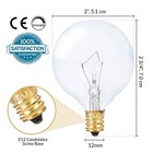  Small Globe G16 5 Round Bulb 40w E12 Candelabra Base  10 Pack  Clear 40 Watts