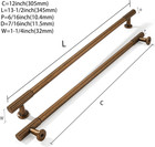 12 Inch Hole Center 2 Pack Antique Brass Heavy Duty Solid Vintage Brass Cabinet