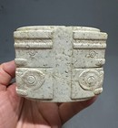 Ancient Chinese Liangzhu Culture Period Carved Jade Of A Cong  2176-3300 Bc 
