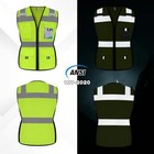 Womens Safety Vest With 11 Pockets Hi Vis Mesh Reflective Safety Vest For 