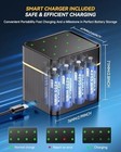 Lithium 4255mwh Fast Batteries Charger With 12pcs Aa Rechargeable 1 5v Smart
