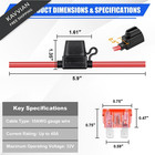 10 Awg Inline Fuse Holder 40a  4-pack  - Atc For 12v Car Truck    
