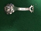 Vtg Antique Victorian Tea Caddy Sterling Hallmark Spoon Acorn Floral Design