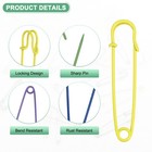 30pack Large Safety Pins  3  Blanket Pin For Fashion clothes craft  multicolor 